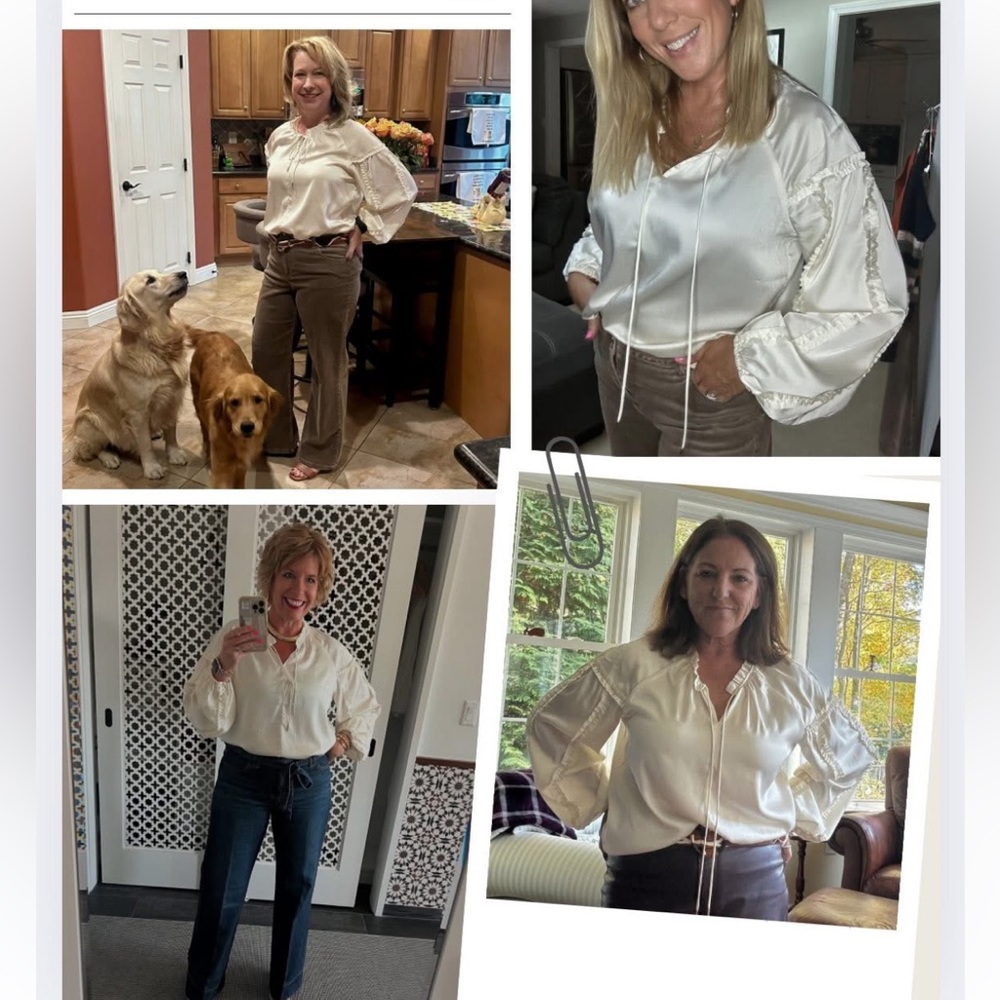 cabi Chloe Cream Blouse